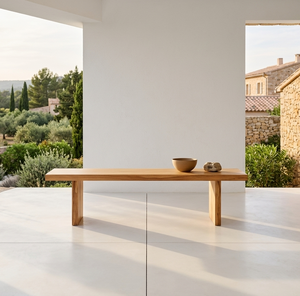 Elegante Banco de Madera Tania, de Alta Calidad, Duradero, Madera Sólida Sostenible, Estilo Rústico Contemporáneo, Diseño Rectangular, Woodgrad - Product Image 2