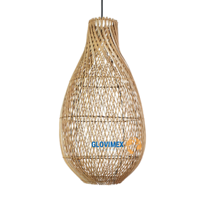 Lampe de plafond en bambou et rotin, choix populaire, luminaire suspendu naturel pour la décoration de villas et de complexes hôteliers - Product Image 1