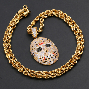 Colgante de Moissanita de Plata 925 de Alta Calidad Personalizado, Joyería Hip Hop, Colgante de Calavera Pirata con Diamantes de Moissanita - Product Image 4