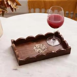 Bandeja de Servicio de Madera para Hotel, Elegante Plato para Servir Té, Café y Aperitivos para Servicio a la Habitación - Product Image 5