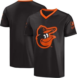 <span class=keywords><strong>Camiseta</strong></span> de Cuello en V Azul Rey de los New York Mets con Ribete Naranja y Logotipo, Material de Poliéster, Diseño Deportivo Resistente - Product Image 4