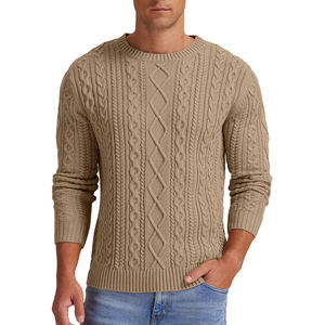 Pulls décontractés pour hommes en tricot vintage personnalisé, doux et amples pour l'hiver, col rond, tricot ample pour hommes - Product Image 5