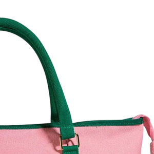 Bolsa de Mano Tipo Tote de Lona Rosa Verde AKA Shield, Gran Capacidad, para Compras, con Cierre, para Viaje, para Mujer - Product Image 2