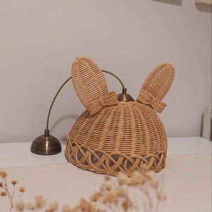 Handmade rattan lampshade night lighting lamp for kids bear shaped <b>pendant</b> <b>light</b> lampshades - Product Image 3