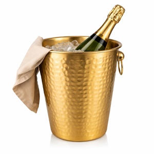 Cubo para Vino de Acero Inoxidable |   Cubo de Hielo para Vino y Cerveza |   Enfriador de Bebidas de Doble Asa Estilo Americano para Fiestas y Bares - Product Image 3