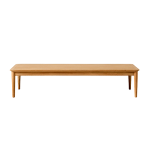 Mesa de Centro Rectangular de Teca Sólida de Estilo Escandinavo, Diseño Minimalista con Tablero de Listones para Sala de Estar, Muebles Ecológicos - Product Image 1