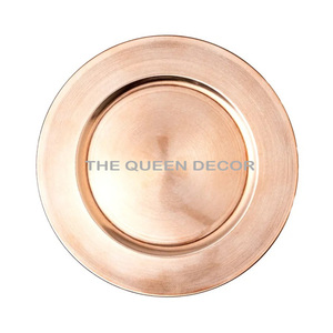 Nouvelle Arrivée Assiettes de Présentation Rondes en Acier Inoxydable Métal Luxe pour Table de Dîner et Fêtes de Mariage - Product Image 1