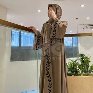 Abaya para mujer estilo Dubái, manga larga, holgada, vestido maxi musulmán, ropa islámica modesta para mujer, logotipo personalizado OEM ODM - Product Image 5