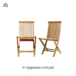 Chaise pliante de patio moderne en teck massif pour hôtel et restaurant - Ratih - Product Image 1