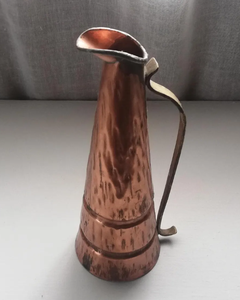 Handmade Hammered <b>Copper</b> Tabletop <b>Vase</b> Rustic Metal Floral Display Decorative Artisanal Textured Irregular Shape - Product Image 3