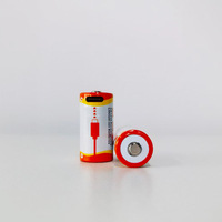 Baterai Li-ion CR123A 3.0V 800mAh Isi Ulang USBC Tegangan Konstan 1000 Siklus untuk Kamera Senter Perangkat Keamanan