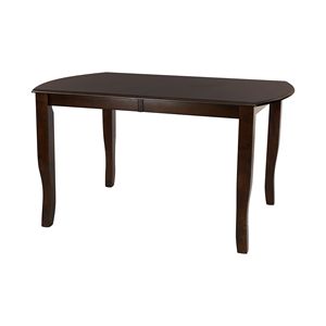 Mesa de Comedor de Diseño Simple de 1 Pieza con Extensión Separada, Acabado en Cerezo Oscuro, Mueble de Madera con Chapa de Mango para Uso Doméstico - Product Image 6