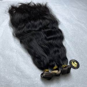 Extensions de cheveux humains de qualité supérieure, 100% naturels, vierges, alignés dans le sens de la cuticule, fabriqués au Vietnam, en vrac, ondulés - Product Image 2