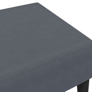 Repose-pieds en velours gris foncé 100% polyester, contreplaqué, mousse plastique - Tabourets et ottomanes - Product Image 6