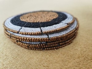 African <b>Beaded</b> <b>Coaster</b> Handcrafted Tanzanian Maasai Women High Quality Modern Embossing Printing Customizable Color/Size Custom - Product Image 1
