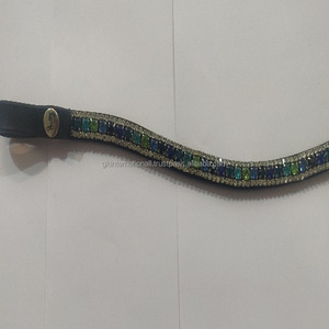 สายหนังคิ้วคุณภาพสูงพร้อมโซ่คริสตัลหลากสีและปุ่มสแนปสำหรับลูป - Product Image 3