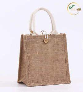 Bolsa de Almacenamiento Plegable de Yute Natural Ecológica de Gran Capacidad para Ropa de Viaje y Uso Diario (40x40x25cm) - Product Image 2