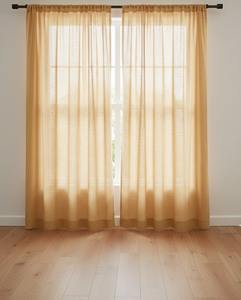 Rideau sur mesure 100 % coton à passe-tringles, couleur unie, style bohème, occultation élevée (70%-90%), anti-poussière, pour maison et bureau - Product Image 3