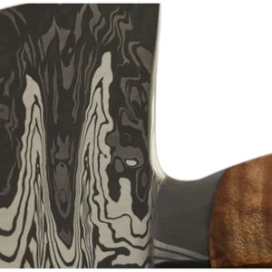 Burraq DIY OEM Custom Handmade Damascus Steel Chef Cleaver Multi-Functional <b>Twist</b> Pattern <b>Knife</b> Leather Sheath Kitchen Use - Product Image 3