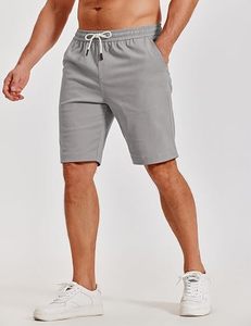 Shorts chino pour homme en nylon/acrylique haut de gamme, anti-humidité, taille haute, fermeture boutonnée, motif uni, logo frontal, décontracté, pour l'été - Product Image 1