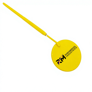 Miroir professionnel pour extension de cils en forme de cercle, miroir d'inspection des cils avec poignée diamantée, couleur jaune avec revêtement en poudre. - Product Image 5