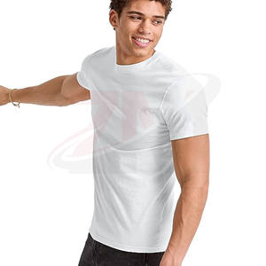 T-shirt blanc uni, personnalisable avec votre propre image, design OEM, pour homme, 100% coton, grande taille, avec logo et marque personnalisés. - Product Image 2