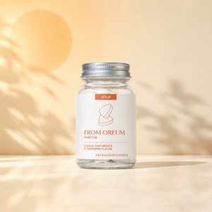 [FROM OREUM] Pasta de Dientes Sólida para Huéspedes, Sabor Mandarina de Jeju, 60 Tabletas para Baño de Hotel - Product Image 3