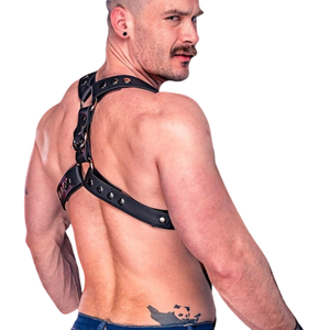 Arnés de Tirantes para Hombre de Piel de Oveja con Estampado por Transferencia Térmica, Ajuste Ajustable, Herrajes de Hebilla de Acero Premium, Estilo Clásico para Club - Product Image 6