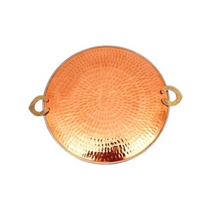 Plato de Cobre Tawa con Asa de Latón para Servir, Diseño Clásico Pulido, Apto para Alimentos, Ecológico, Ideal para Regalos - Product Image 4