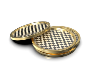Modern Tea Coffee Coaster Set with Elegant Artwork and Functional Display Stand - Product Image 5