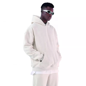 Sweat à capuche oversize en molleton 100 % coton écologique pour homme – Qualité supérieure, couleur unie personnalisable, vente en gros, mode streetwear - Product Image 1