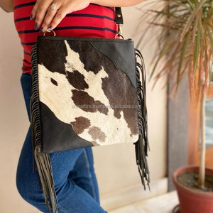New Real Handmade Hair On Hide Fur Fringe <b>Bag</b> Stylish <b>Women</b> Tassel <b>Leather</b> Fringe <b>Bags</b> Cowhide Fur <b>Leather</b> Bohemian Shoulder <b>Bag</b> - Product Image 2