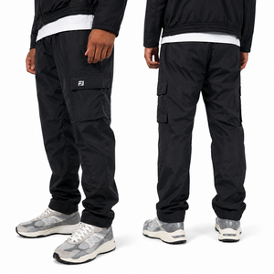 Pantalon de jogging en nylon léger pour hommes, style streetwear, sur mesure, mode Y2K, coupe oversize, fournisseur de pantalons pour hommes - Product Image 1