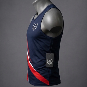 Men <b>Workout</b> <b>Tank</b> <b>Top</b> Lightweight Polyester Fabric Moisture Management Breathable Design Sleeveless Athletic Fit Training Apparel - Product Image 6