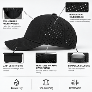 Gorra de Golf Personalizada de 5 Paneles, Impermeable, con Logotipo de Goma Transpirable Cortado con Láser, Venta al Por Mayor, Fabricación en Vietnam, OEM, ODM, Fábrica de Gorras - Product Image 6