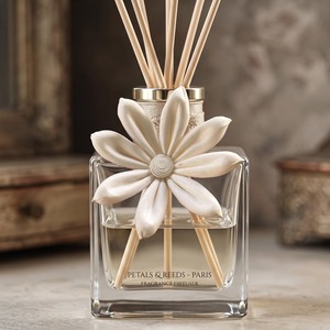 Premium White Dahlia Sola Wood Flowers Sustainable Craft Handmade 8-8.5cm Sesbania Plant <b>Stick</b> Home Fragrance VADEE SOLA WOOD - Product Image 5