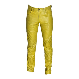 Pantalones de Cuero Casuales Ligeros para Hombre, Fabricados en Fábrica, Venta Caliente, Alta Calidad, Venta al Por Mayor, MOQ Bajo - Product Image 1