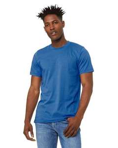 T-shirt en toile de coton streetwear écologique uni pour homme, léger, doux, col rond, décontracté, basique, pour un usage quotidien, vente en gros aux États-Unis - Product Image 1