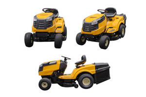 Tondeuse autoportée jaune 190CC, moteur essence 4 temps, autopropulsée, fonction mulching, bac de ramassage arrière, qualité professionnelle - Product Image 3