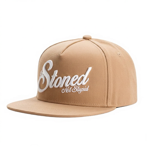 Gorra de Béisbol Unisex de 6 Paneles con Bordado 3D 'Stoned Not Stupid', Estilo Urbano y Hip Hop, Color Azul Oscuro, Algodón Peinado, Talla Adulto - Product Image 5