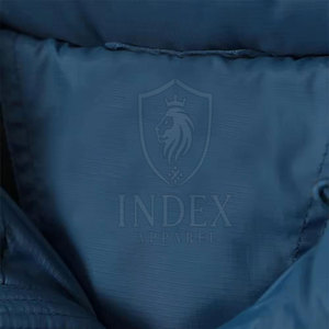 Blouson matelassé bleu pour homme, coupe-vent, col montant, fermeture éclair, décontracté, hiver, épais, rembourrage en polyester - Product Image 6