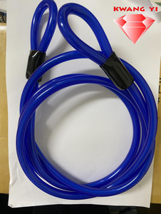 Câble de verrouillage de vélo en acier Kwang Yi 140 cm avec extrémités bleues pour une protection sécurisée du vélo / Kwang Yi Cadenas de type Y pour machine à flipper - Product Image 2