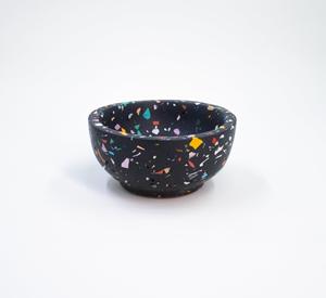 Designer <b>Black</b> Terrazzo Resin Serving Bowl Decorative Fruit Salad Bowl for Kitchen Dining and Home Decor - Product Image 6
