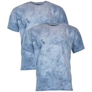 เสื้อยืดคอกลมแขนสั้นผู้ชาย ลายมัดย้อม ทรงปกติ สีพื้น ผ้าถัก สีแดงอมน้ำตาล - Product Image 2
