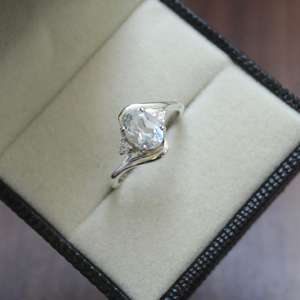 Natural White Topaz <b>Ring</b> S925 Sterling Silver Handmade Jewelry Anniversary Gift Elegant Gemstone <b>Ring</b> For Women - Product Image 3