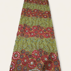 Colección Moderna Heritage 2026: Impresionante Tela de Encaje de 5 Yardas con Bordado y Trabajo Intrincado con Pedrería para Vestidos de Fiesta - Product Image 6