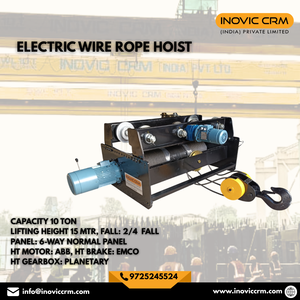 Palans électriques à câble robustes INOVIC CRM 10 tonnes avec chariot de levage |   Protection IP65, construction métallique durable et robuste - Product Image 3