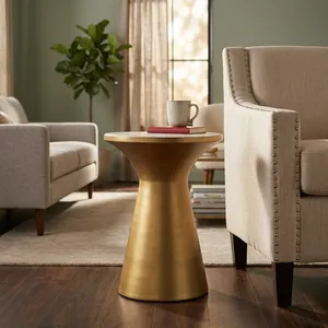 Modern Gold <b>Side</b> <b>Table</b> <b>Round</b> Accent <b>Table</b> with White Marble Top Elegant End <b>Table</b> for Living Room Bedroom Sofa Coffee Corner - Product Image 4