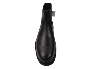 Bottes à enfiler pour hommes en cuir noir, style mocassin, avec doublure en tissu gaufré, imperméables, semelle extérieure en caoutchouc antidérapante, construction collée/Strobel - Product Image 2