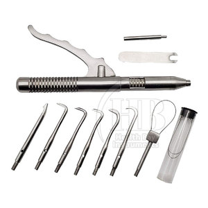 Kit de retrait de couronnes manuel de haute qualité en acier inoxydable, outils chirurgicaux dentaires ergonomiques, équipement clinique réutilisable - Product Image 5